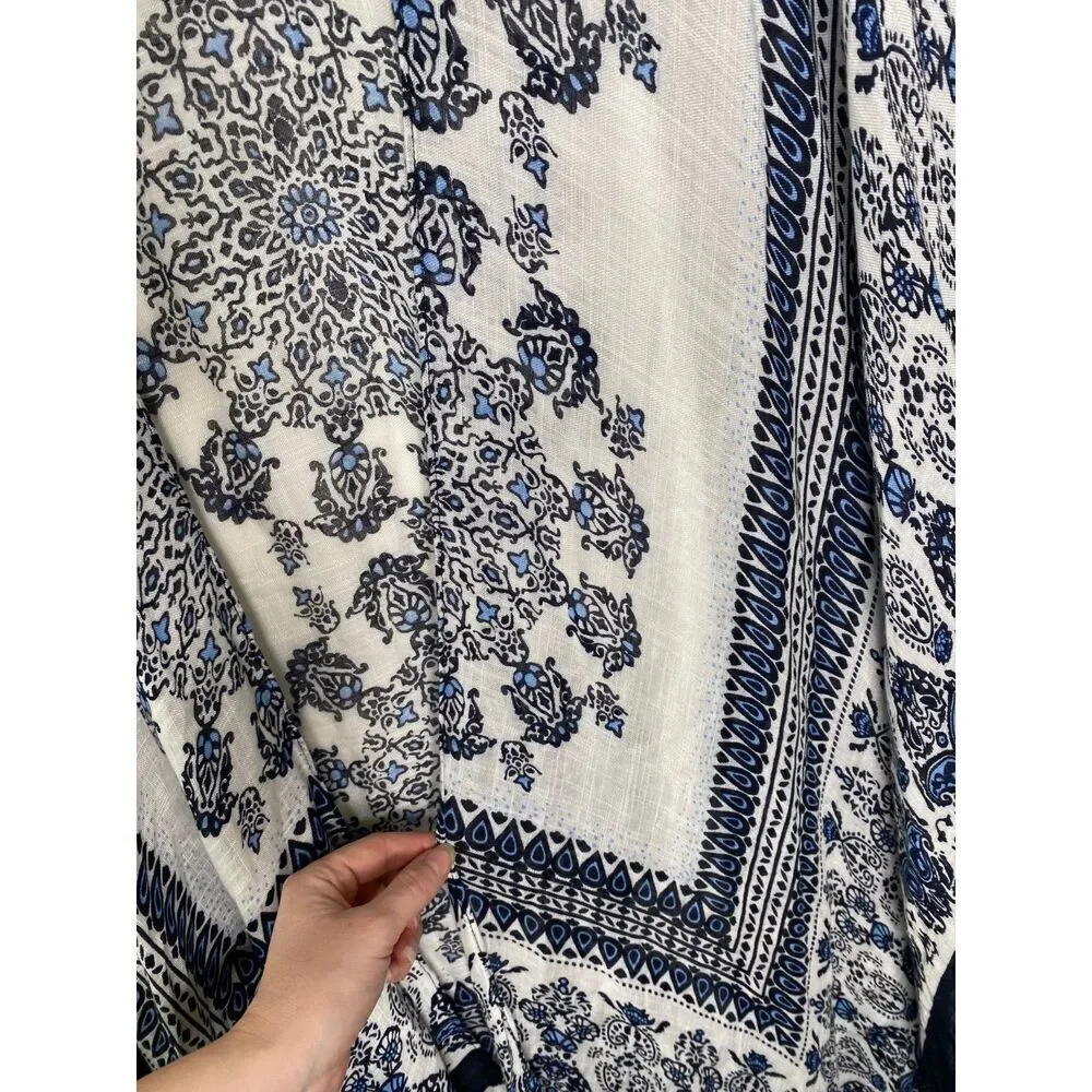 NWT Angie mixed boho print kimino longline lightweight cardigan open front
